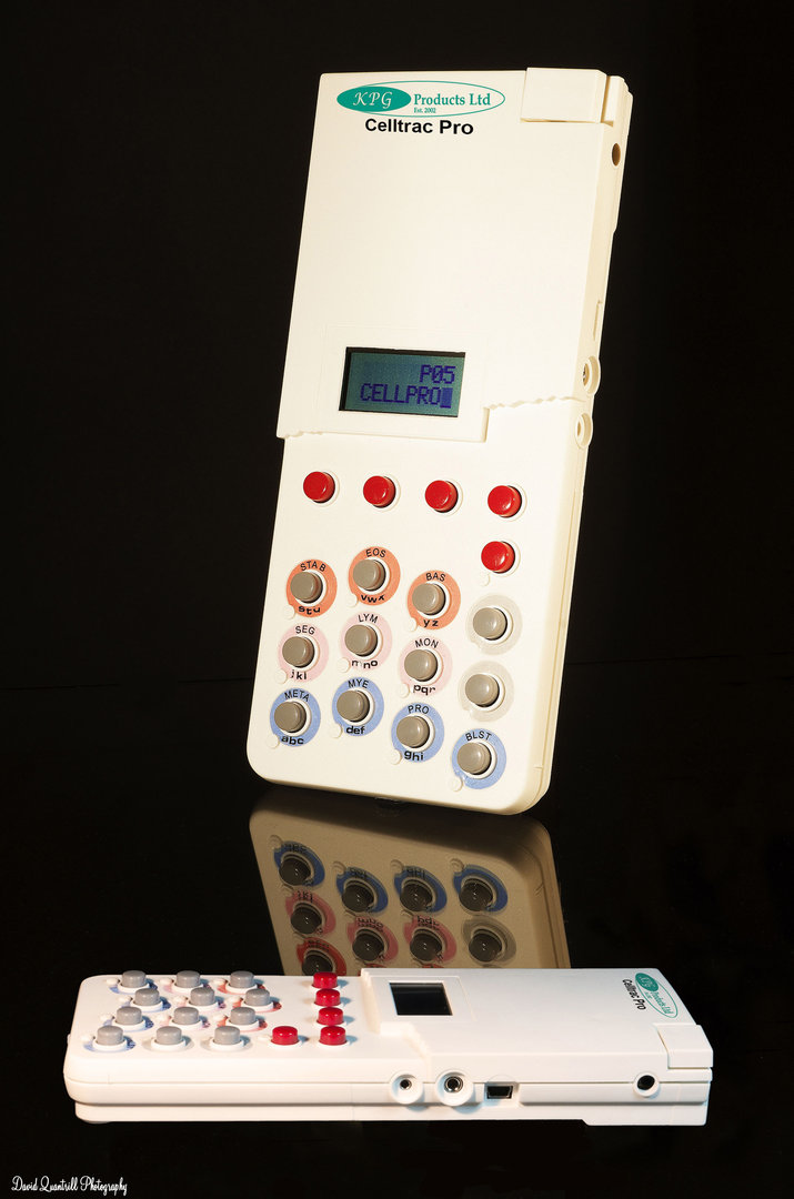 Celltrac Pro: Programmable 12 Channel Cell Counter with USB output.